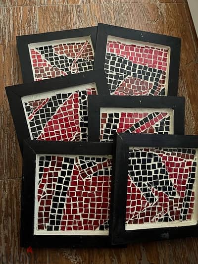 6 square mozaics - small size