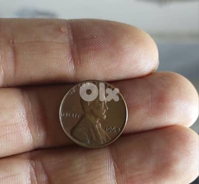USA  Error Lincolin Cent  Double Die Coin year 1964