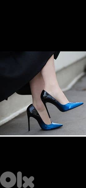 blue black stiletto shoes size 39 worn once