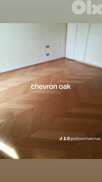 chevron parquet massif