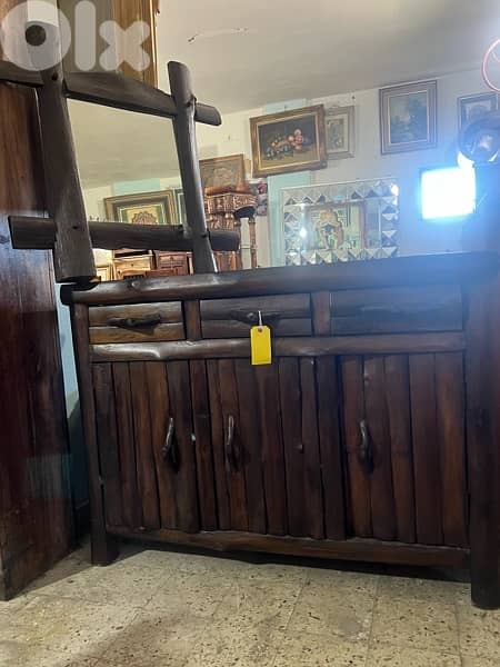 solid wood console with mirror 3
