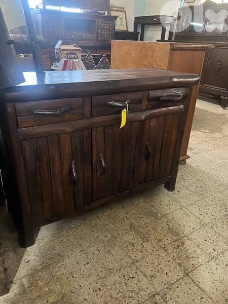 solid wood console with mirror 4