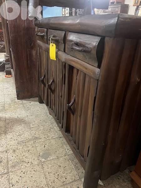 solid wood console with mirror 6