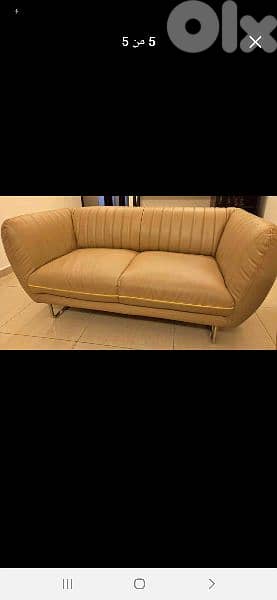 طقم كنبايات جلد شغل home centre
