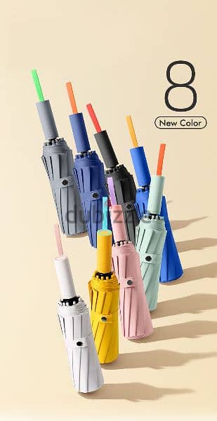 top quality automatic windproof umbrella 48k bones شمسية شماسي 9