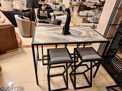 Bar table with chairs