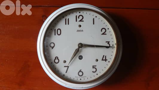 Vintage 60s Wehrle  German ceramic/metal mechanical clock 20 cm workin
