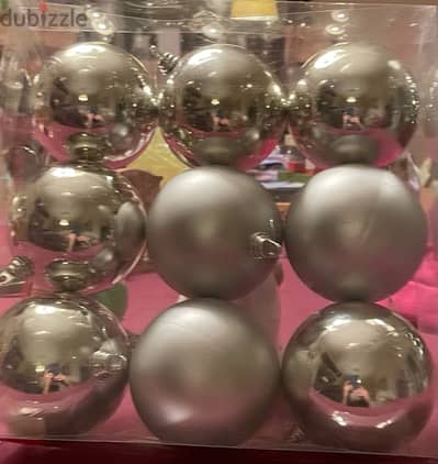 Silver & Purple Christmas balls