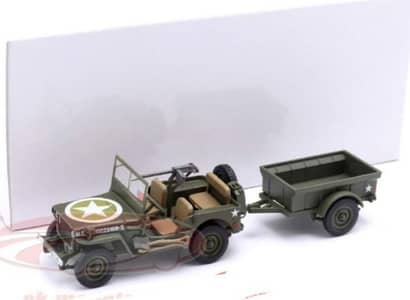 Jeep Willys (Army) diecast car model 1;43.
