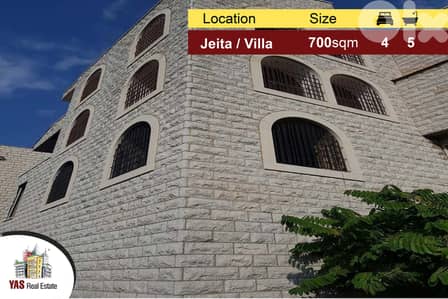 Jeita 700m2 Villa | Private Street | Panoramic View | Luxurious |
