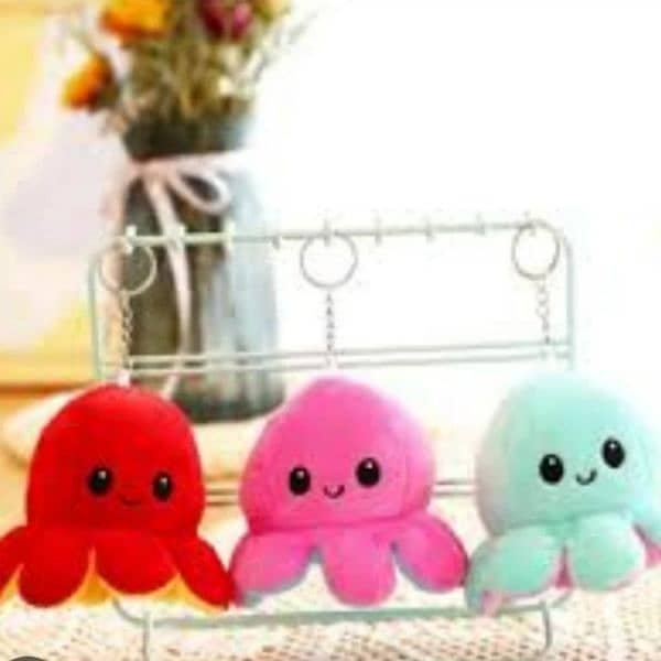 funny moody octopus keychain !! 3