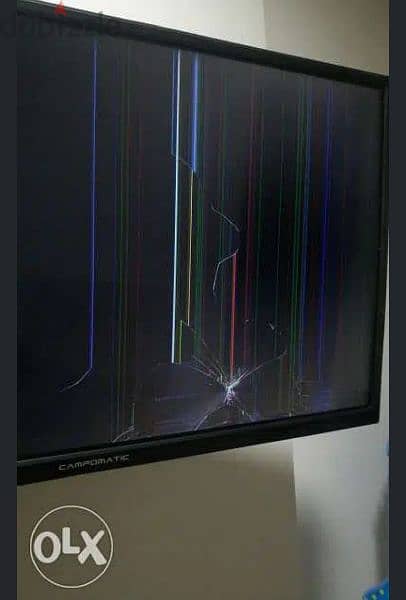 campomatic 32" broken screen TV Used for 3 months 2