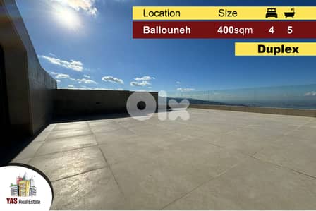 Ballouneh 400m2 | Duplex | Ultra Prime Location | High-End | Catch| MY