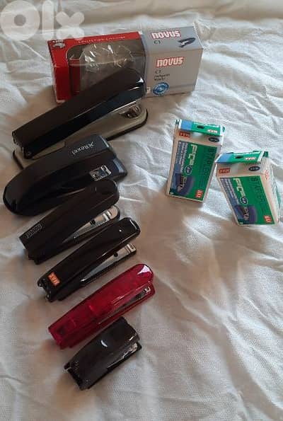 Staplers big, medium, and small