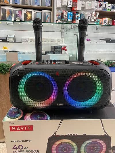 KARAOKE SPEAKER WITH 2 MICROPHONES HAVIT