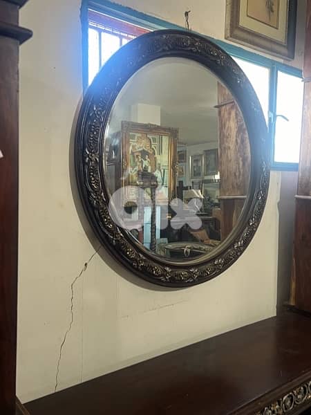 console solid wood teak ith mirror 15