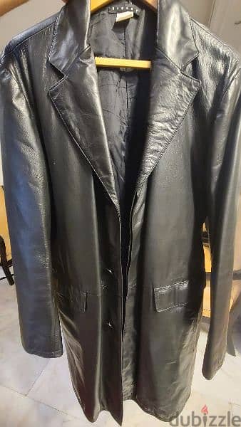 Extremely Rare SISLEY Genuine Leather Luxury Coat
