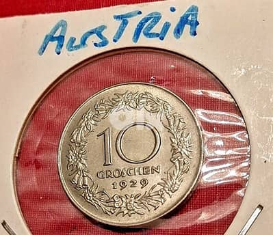 1929 Austria 10 Groschen first republic