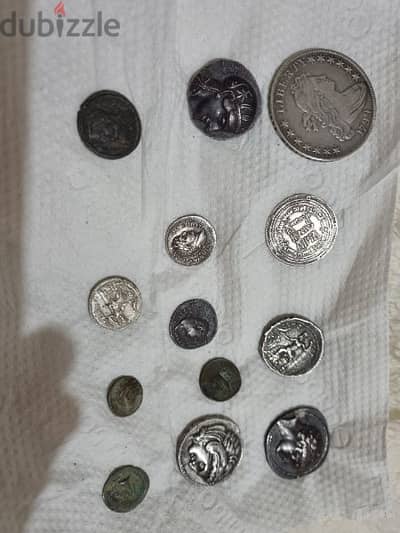 A silver collection of ancient  coins gram 15 dollars