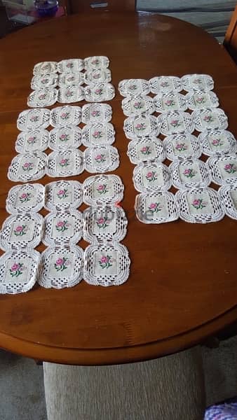 Handmade crochet table cover