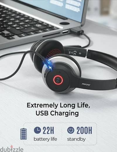 MPOW  HC5 BLUETOOTH headset for call & music+ microphone /4$ delivery