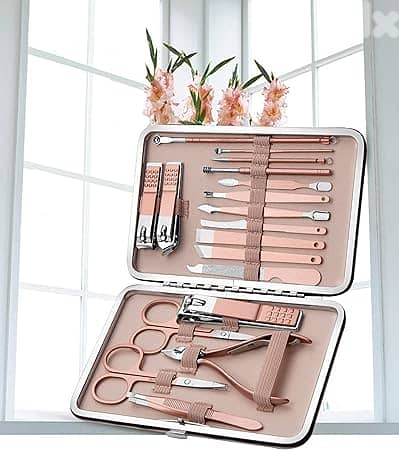 18 in 1 Manicure Kit, Professional Nail Clippers Set with Travel Case