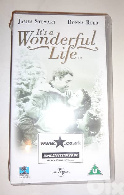 It s a wonderful life movie on VHS starring James Stewart & Donna Reed