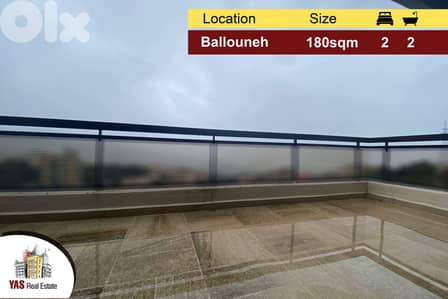 Ballouneh 180m2 | 50m2 Terrace | Well maintained | Panoramic View |