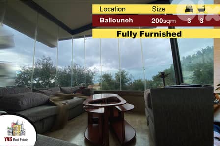 Ballouneh 200m2 | 200m2 Terrace | Furnished | Open View | Catch | EL |