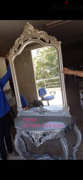 Console and mirror set