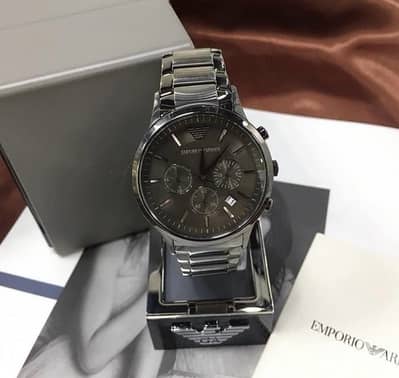 Original Emporio Armani Dark Grey Fancy watch for men