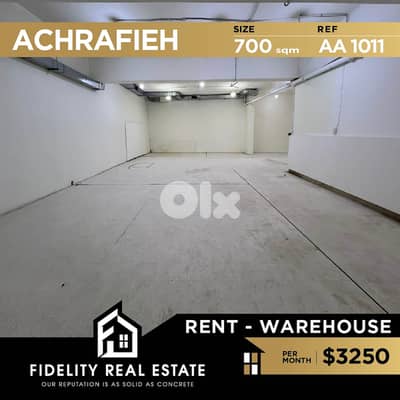 Warehouse for rent in Achrafieh AA1011