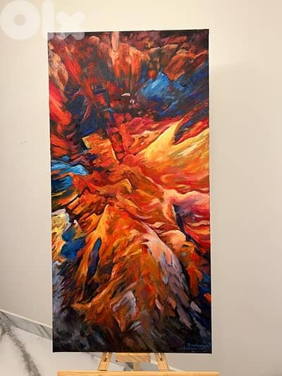 Drawing by oil painting