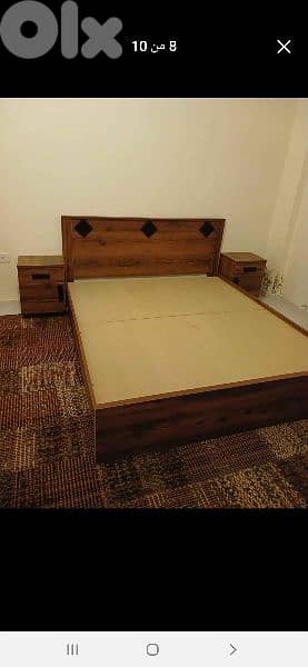 تخت مجوز 170 سم مع كمود صغار اتنين