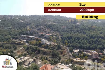Achkout 2000m2 | Building for Sale | Panoramic View | Core & Shell |MY