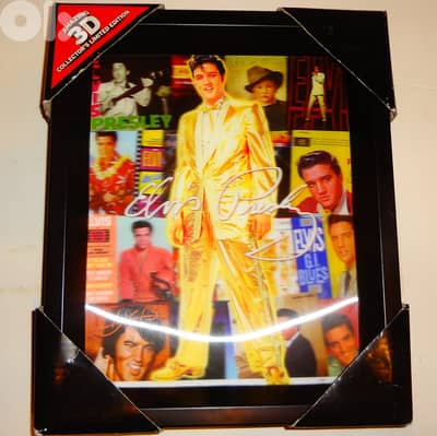 Elvis Presley 3d lenticular photo in black frame 24*29cm