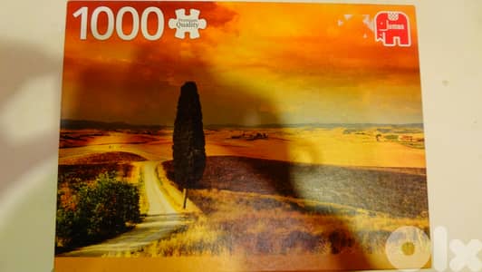 Jumbo puzzle 1000 pcs  68*49 cm "Tuscan sunset italy "