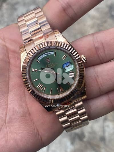 Rolex Daydate Rosegold Green Dial