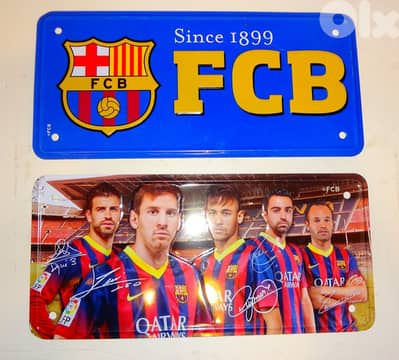 Barcelona football club decorative tin plates 28*13cm