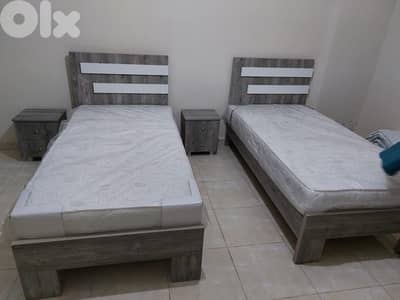 تختين مفرد ونص مع فرشة جديدة بافضل الاسعار من المعمل