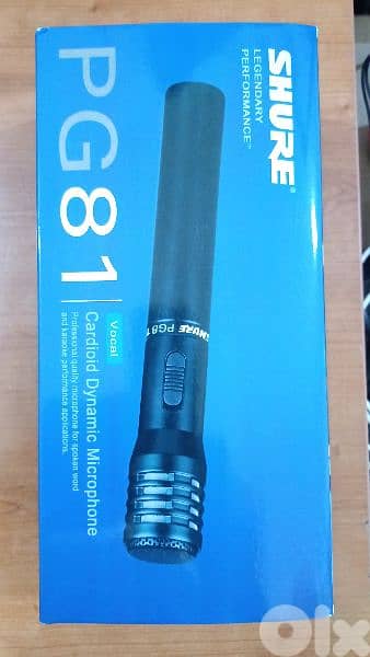 shure PG81 cendencer wired mic,new in box