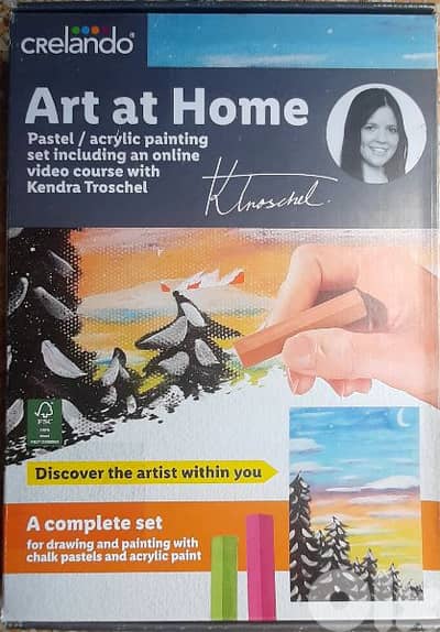 CRELANDO - drawing set of chalk pastels and acrylic paint4$ delivery