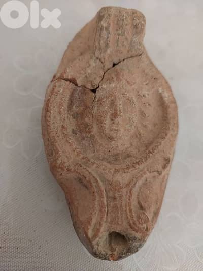 Ancient Greek Oil Lamp partially broken around 2000 years