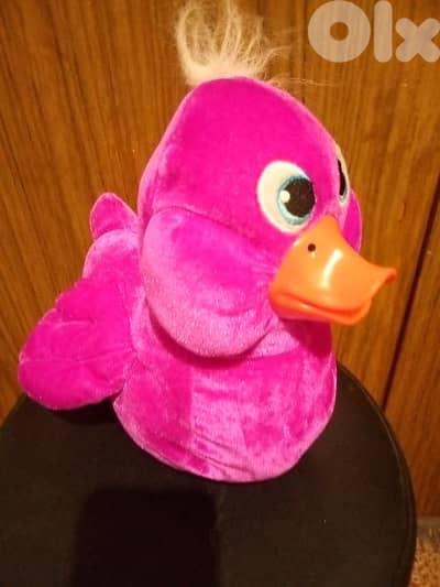 CUTE PURPLE DUCK character Plush medium syze As new toy: 30 Cm=11$