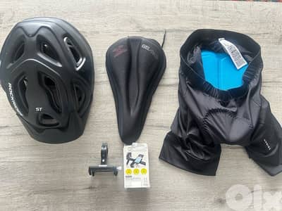 Helmet / Gel Seat / Phone Holder / Cycling Short With Gel Pads