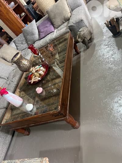 solid wood teak old door table