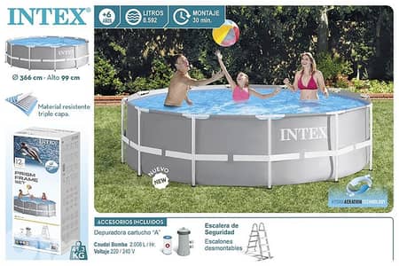 Intex pool 366 x 1 m with laddder filter Bestway مسبح بركة
