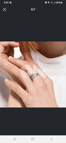 double aĺliance ring size 18.19 original swarovski