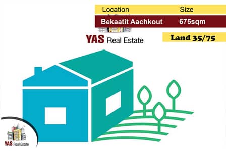 Bekaatit Aachkout 675m2 | 35/75 | Land | View | AC |