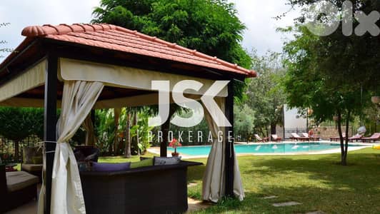 L15259- Villa with An Amazing Garden and Pool For Rent In Beit Chabeb